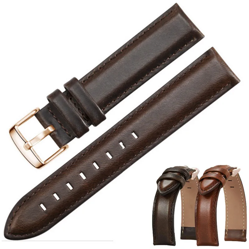 Импортный ремешок для часов из натуральной кожи ручной работы 18 мм 20 22 DW Diesel Fossil