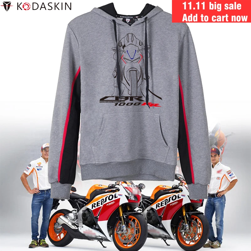 KODASKIN винтажные толстовки для мужчин MotorGP R Защитное снаряжение с капюшоном Honda