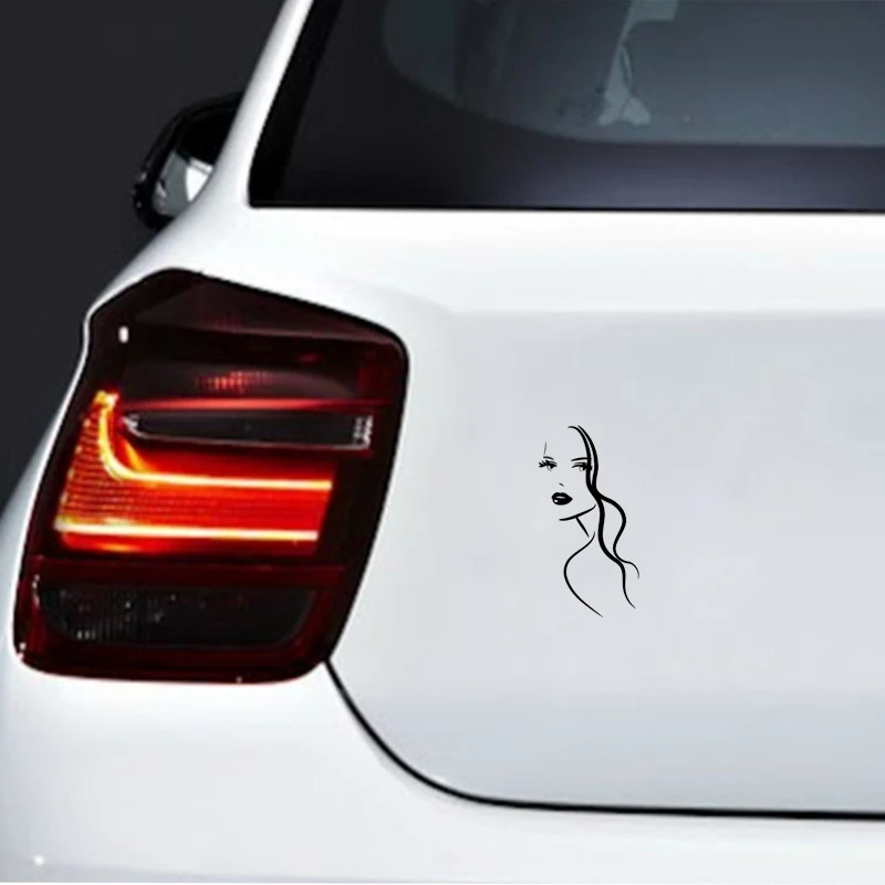 YJZT 6 4*12 4 см привлекательное лицо девушки Милая Черная/серебряная модная