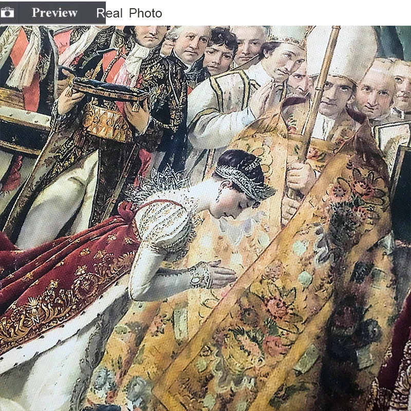 Коронация Наполеона I художник Жак Луи Давид Классическая живопись Картина на