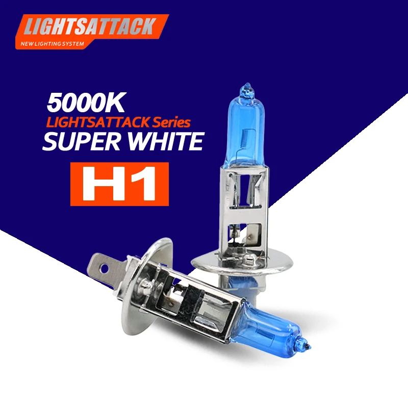 

PEGASUS Car Halogen Headlight H1 1500lm Auto Bulb Headlamp 5000K