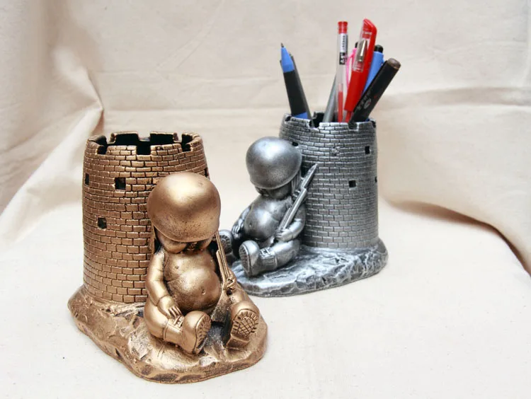 Бесплатная доставка Настольный держатель для ручек из искусственного камня