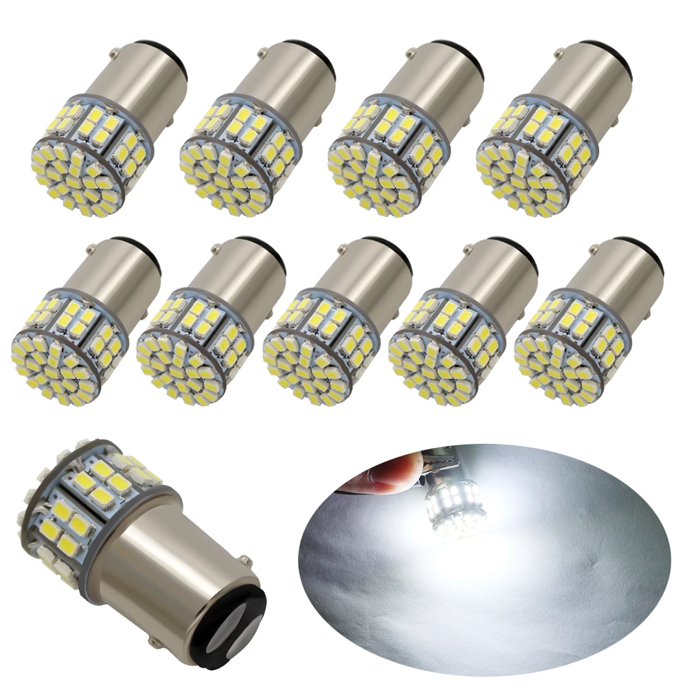 Светодиодсветодиодный лампы P21/5W 1157 BAY15D 10 шт. 50 чипов 1206 SMD белые для автомобильных