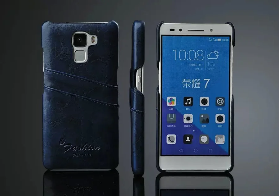 Чехол для Huawei Honor 7 задняя крышка из натуральной кожи с масляным воском чехол