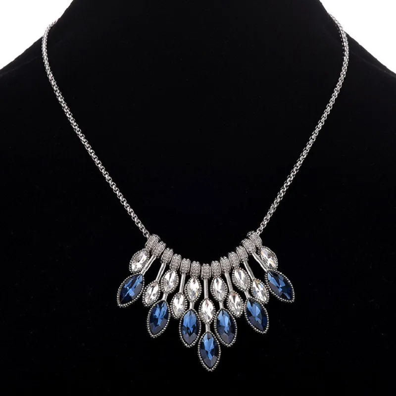 Женское Ожерелье чокер с павлиньими перьями простой и роскошный блестящий милый