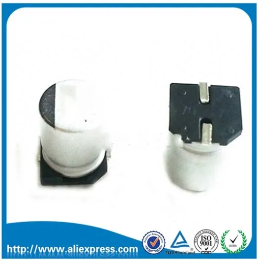 

100 шт., алюминиевый электролитический конденсатор SMD 470 мкФ 35 в 35 в 470 мкФ 35 В/470 мкФ, размер 10*10 мм 470 мкФ 35 в, электролитический конденсатор