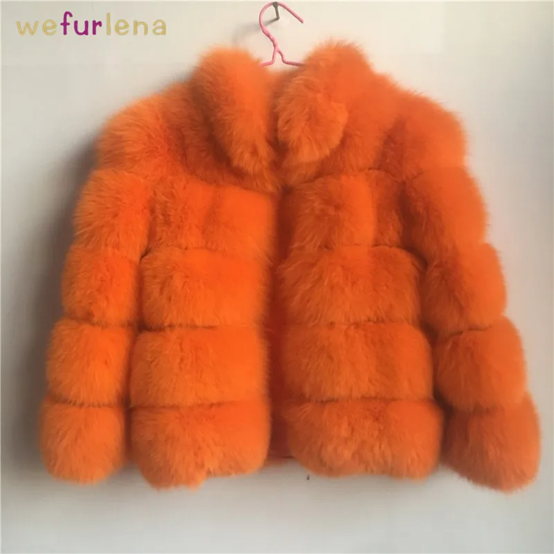 

2018 Welfurlena 60cm Wide-waisted Real Fox Fur Thick Coat Winter Warm Solid Genuine Jacket Fashion Women Natural Overcoat New
