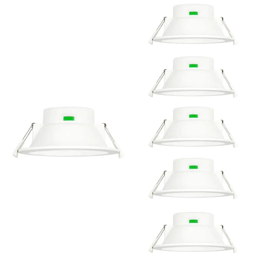 6 Lamps 4 дюйма с регулируемой яркостью 12 Вт светодиодный Белый Круглый утопленные потолочные светильники IP44 светильники для ванной комнаты регулируемое освещение цветное отверстие 120-140 мм - Испускаемый цвет: 6 Lamps