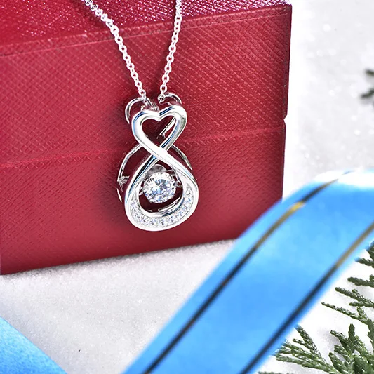 Сердце ожерелье для женщин fine топаз изделия твердых стерлингового серебра 925