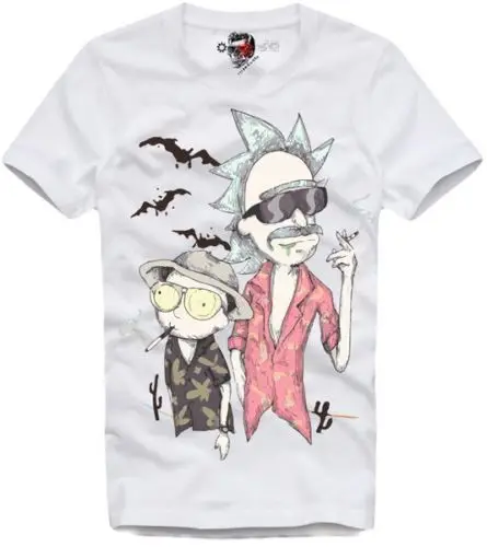 Футболка Fear and Loathing In Las Vegas Rick & Morty новинка 2019 футболка с забавным принтом Мужская