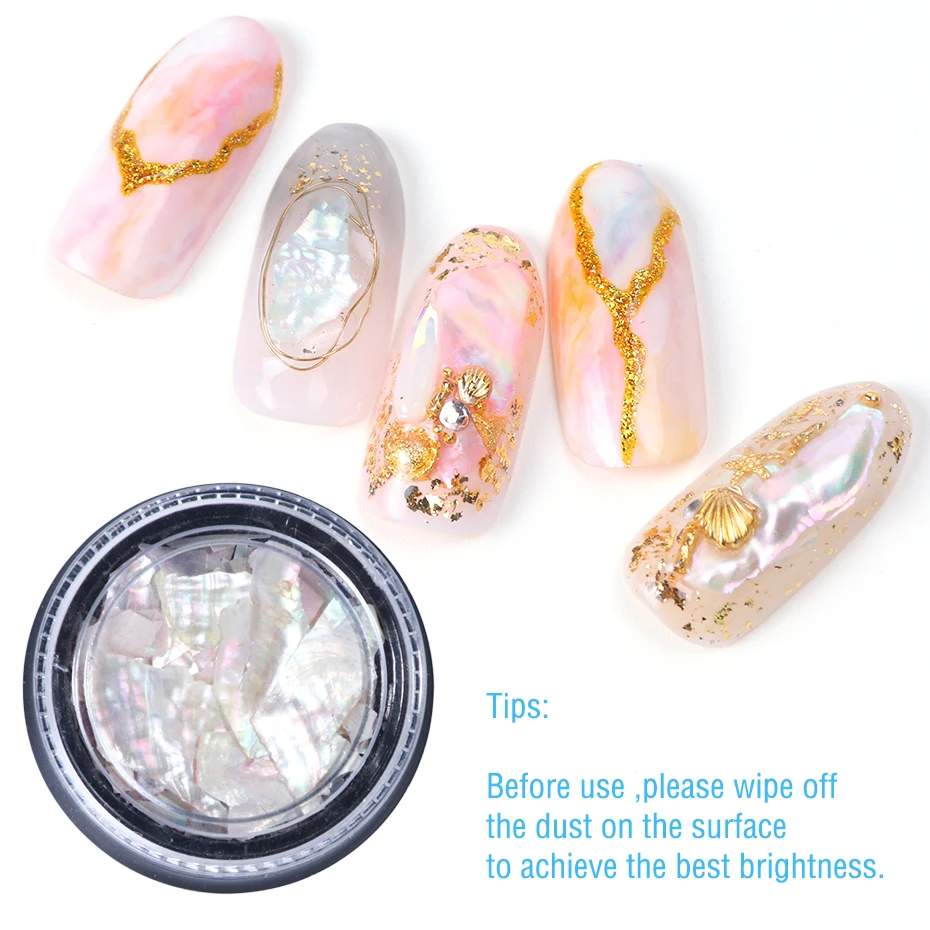 12 шт. 3D разноцветные Блестки для ногтей корпус Abalone мраморный неровный дизайна