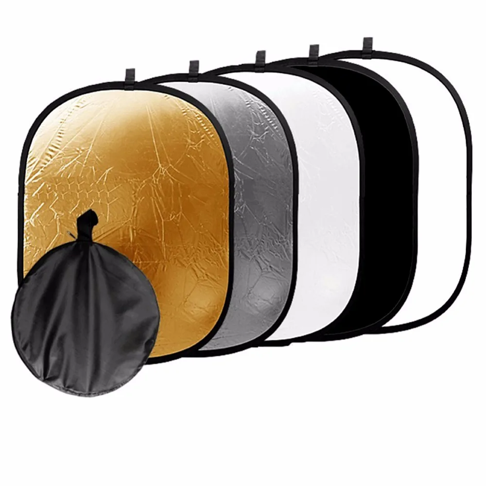 5 в 1 портативный складной светильник отражатель для фотосъемки с сумкой