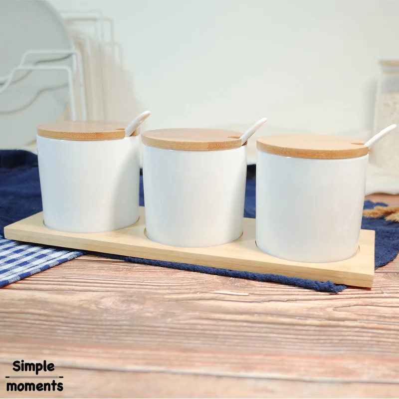 

Simple life Creative Ceramics kitchen food containers organizer jars for spices sugar-bowl condiment box kitchen storage bottles