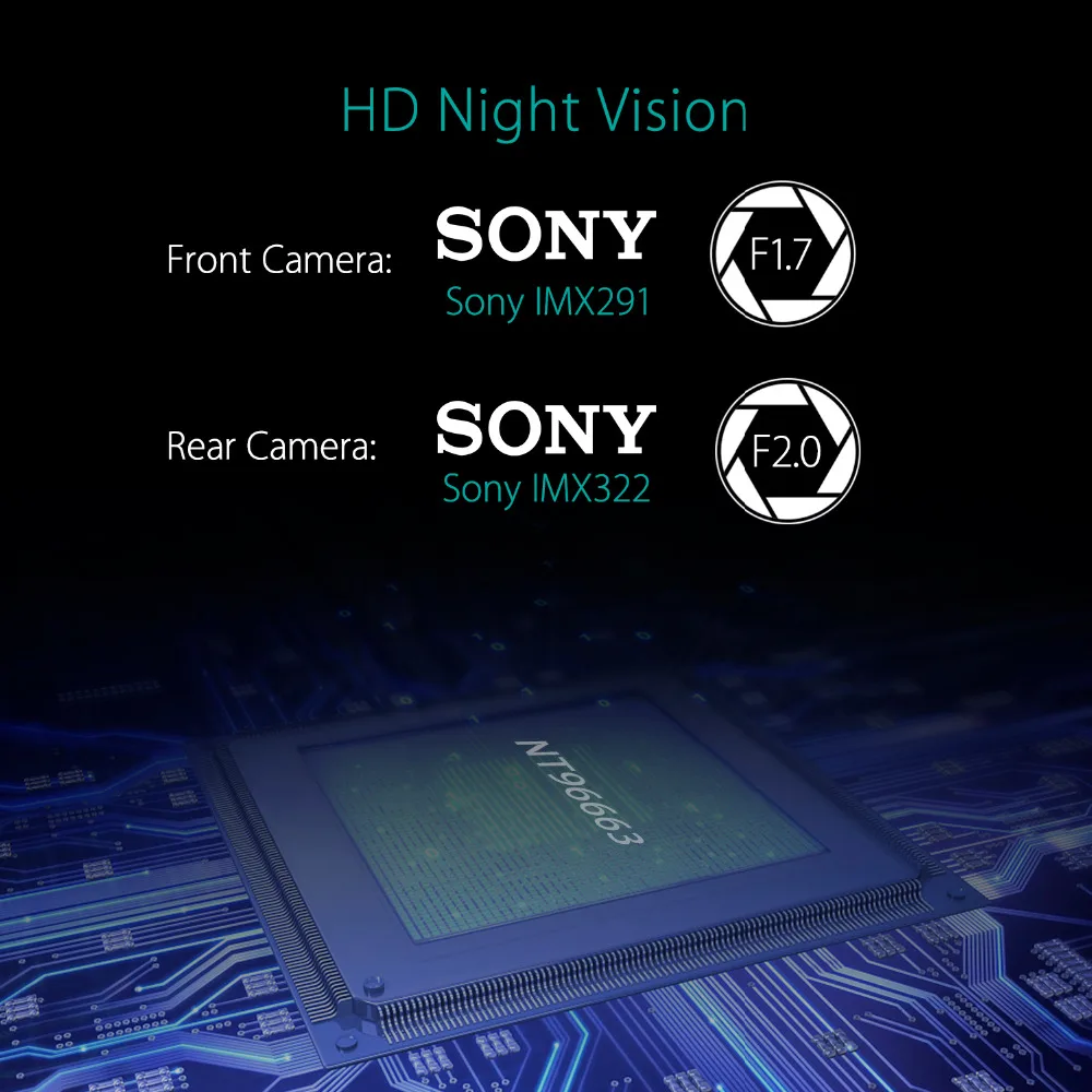 Видеорегистратор Blueskysea Mini 0906 с двумя камерами Full HD 1080P датчик Sony IMX291 два канала|car
