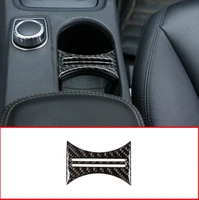 real carbon fiber car interior center console cup holder frame trim for mercedes benz cla gla a w176 w177 c117 accessories