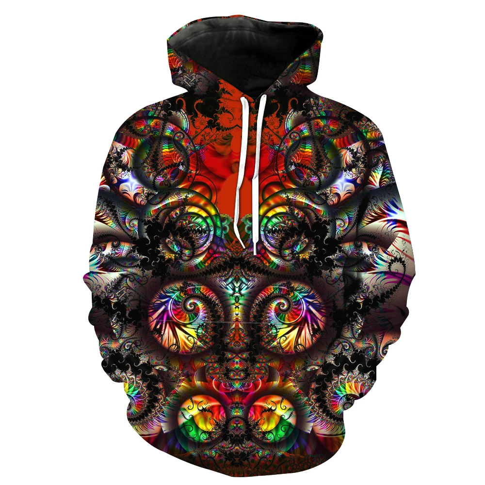 

2019 New Fashion Sweatshirt Men / Women 3d Hoodies Print the new Psychedelic pattern Slim Unisex Slim Stylish Hooded Hoodies