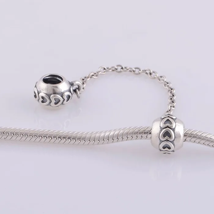 Любовь сердца оригинальный 925 пробы Серебряный винтовой сердечник замок