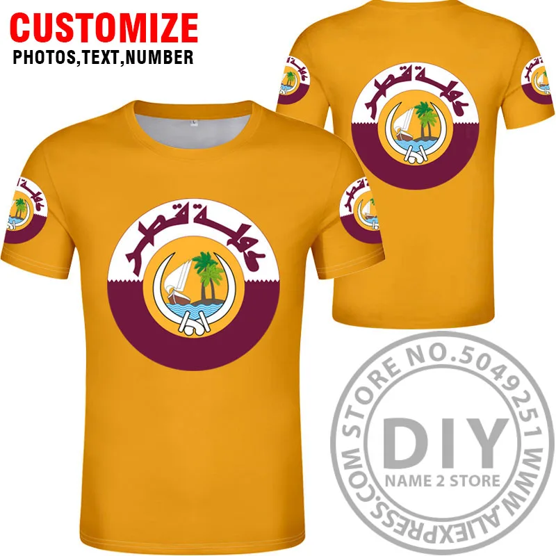 Style 10 STATE OF QATAR футболка diy изготовление под заказ имя номер qat футболка Национальный флаг qa арабский Страна Печать фото текст одежда - Цвет: Style 10