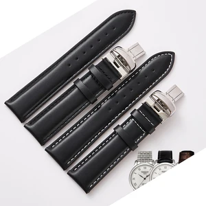 Ремешок для часов, из натуральной кожи, 19 мм, 20 мм, черный, аксессуары для часов, браслет с стальной пряжкой для Tissot 1853 T095