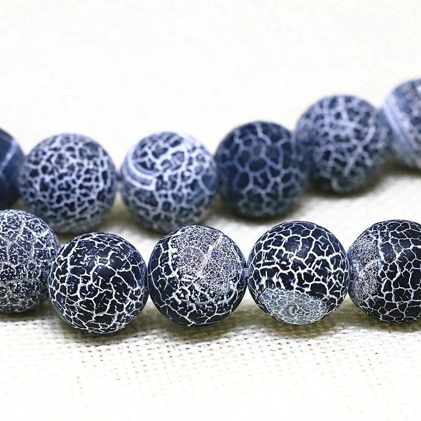 New arrival natural black weathered frosted matte agat onyx round loose beads 4 6 8 10 12mm women jewelry making 15inch B1593 | Украшения и