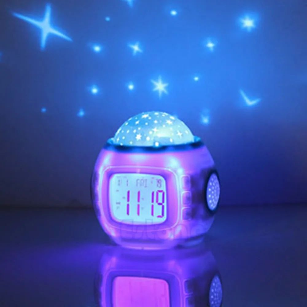 Ночник E74 для детей ночник лампа спальни будильник музыка хит продаж|alarm clock