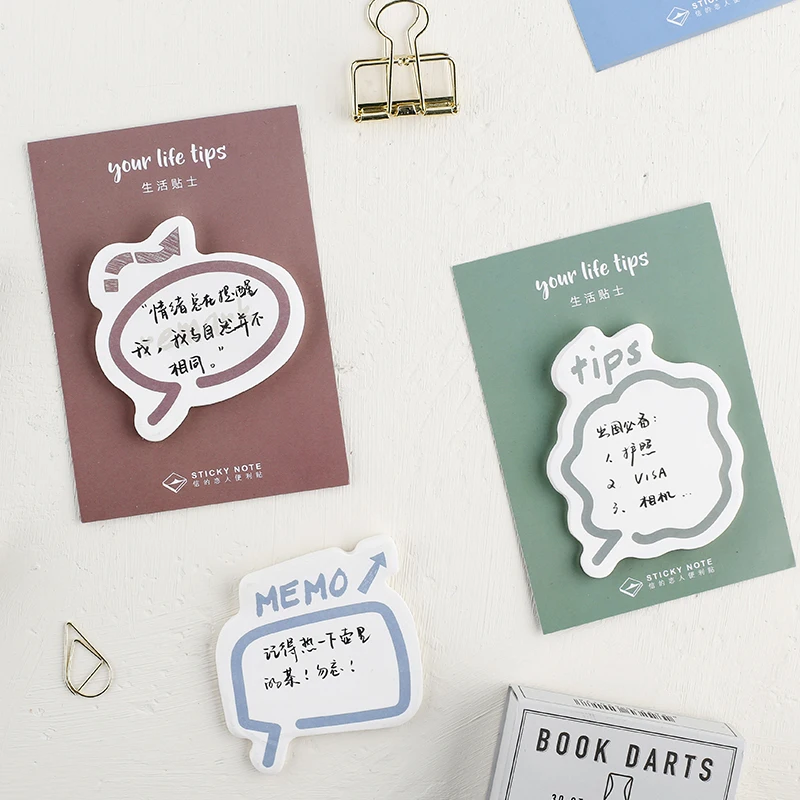 

4pcs Your Life Tips Sticky Note Mini Color Point Remark Memo Pad Diary Planner Sticker Stationery Office School Supplies A6374