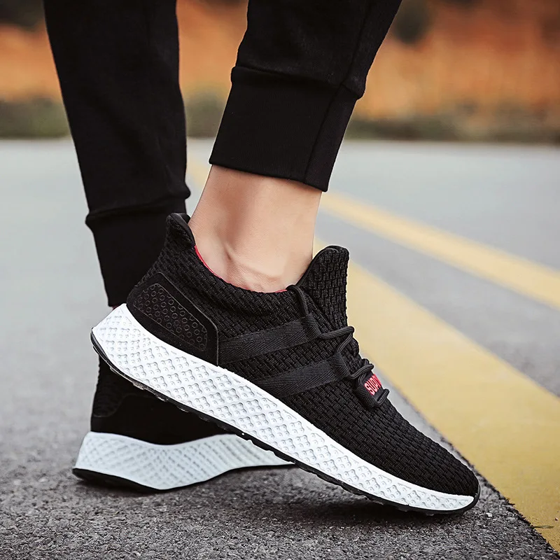 2019 спортивная обувь для бега мужские повседневные туфли дышащие кроссовки на
