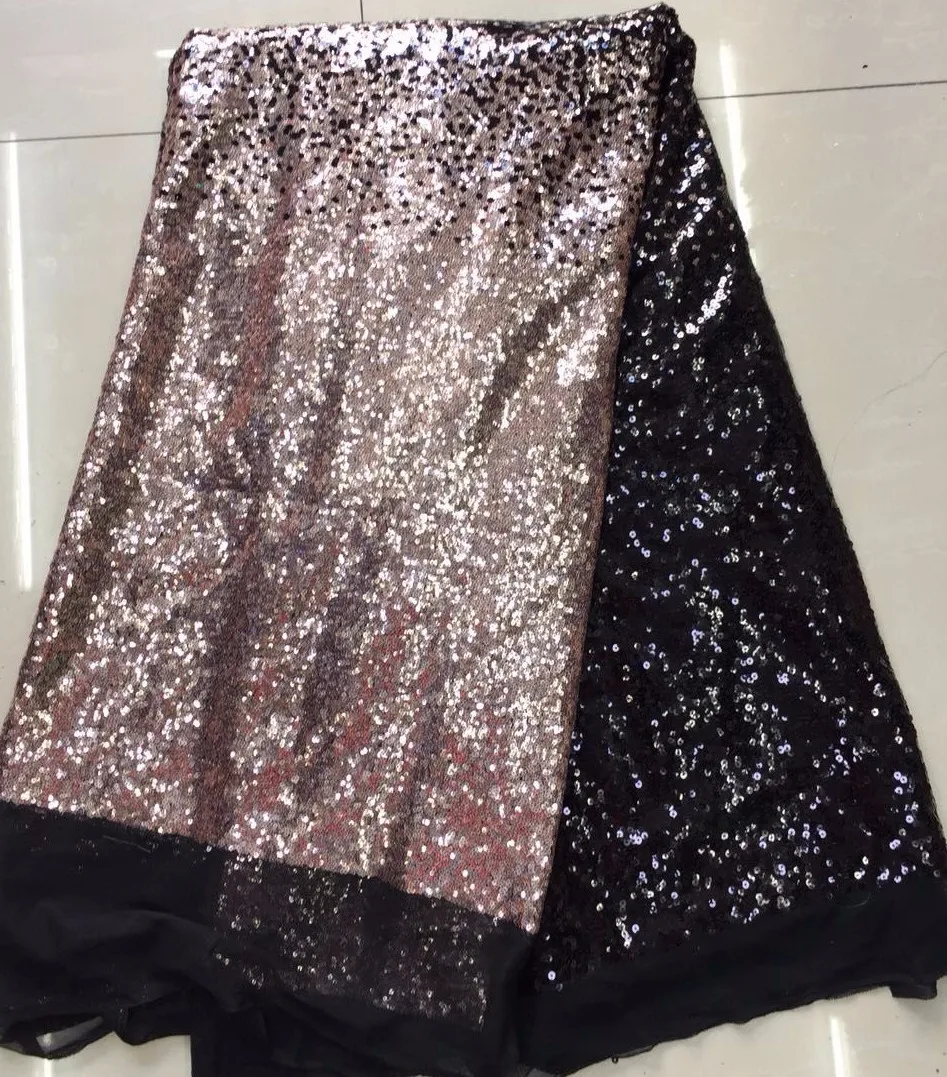 Высокое Качество Африки Нигерии Кружева Материал С Блестками Ткань Французский