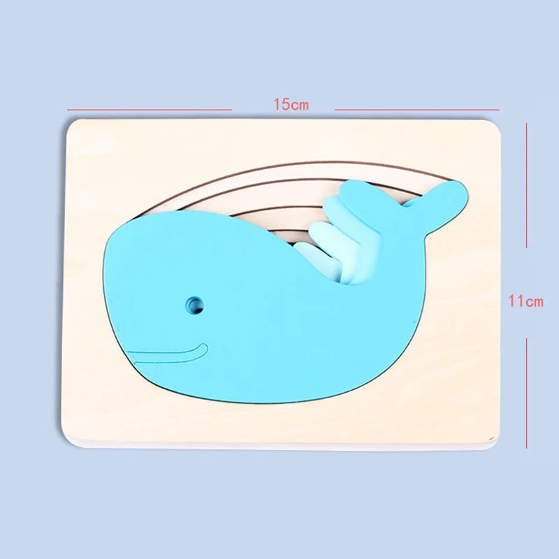 Деревянные игрушки головоломки Многослойные животное Multi imensional 3d раннего