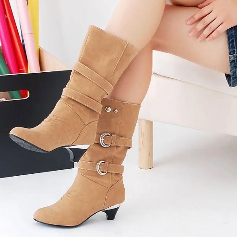 

Женские зимние ботинки 2021, модные зимние ботинки из искусственной кожи с ремешком и пряжкой, женская обувь ghn78