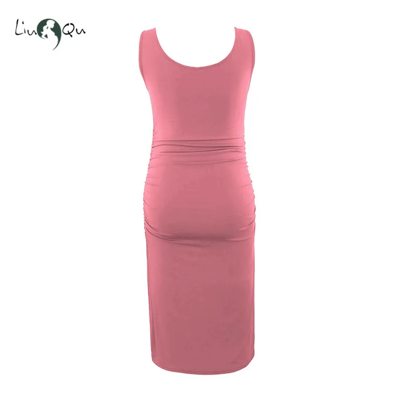 Топы Платья для беременных Одежда без рукавов с запахом рюшами платье летнее