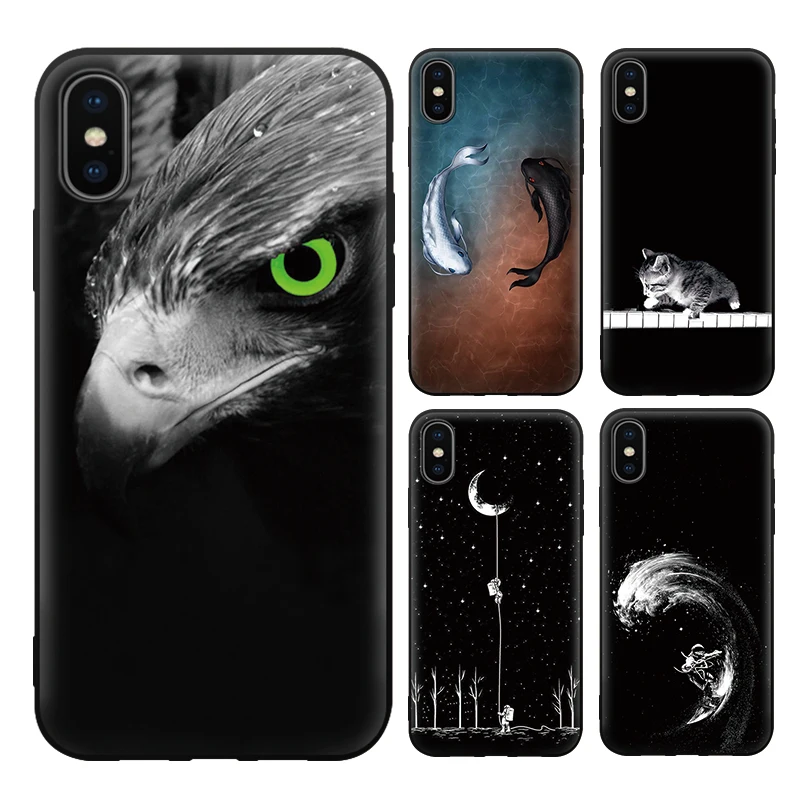 Чехол для телефона EiiMoo iPhone X чехол 6 S силиконовый с милым мультяшным рисунком 8 7 Plus
