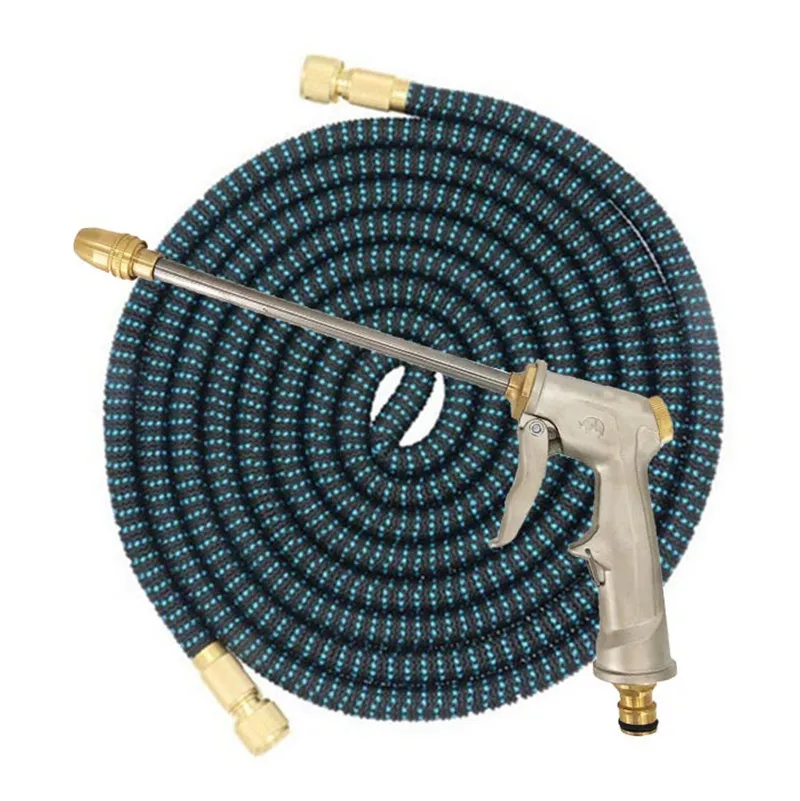 Garden hose set-3 Горячий 25FT-100FT садовый шланг вытяжной, гибкий шланг для полива резиновый шланг для автомойки опрыскиватель для сада Lrrigation поставки - Цвет: Garden hose set-3
