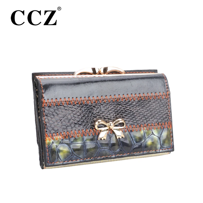 CCZ Hot 2015 Women Purses Genuine Leather Bags for Brand Wallets Card Holder Patchwork Female Coin WL032F | Багаж и сумки
