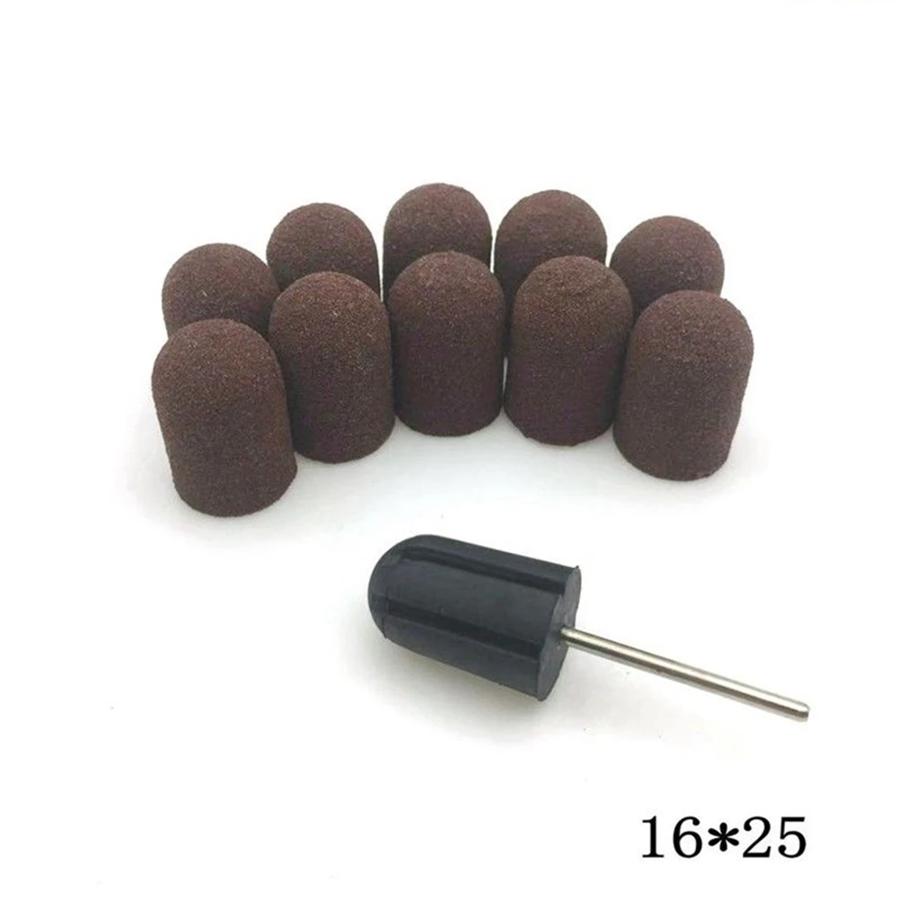 16x25mm 10 шт. пилки для ногтей шлифовальные круги+ 1 шт. сверло для удаления лака шлифовальные ленты блок педикюр маникюр Дизайн ногтей инструмент аксессуар - Цвет: 16x25mm