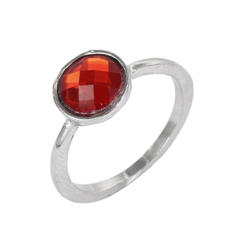 TOGORY настоящее кольцо из сплава октябрь камень капля тонкое опалечное синий