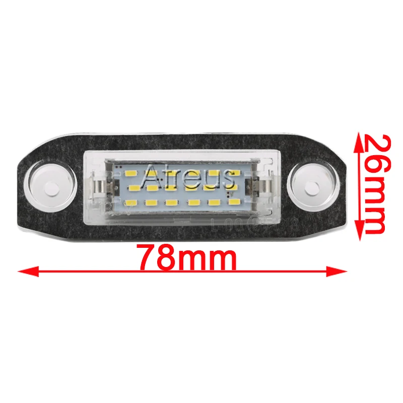 EALEN 1Pair Car LED License Plate Lights For Volvo S80 XC90 S40 V60 XC60 S60 V70 C70 V50 XC70 white SMD 12V Lamp Bulb kit | Автомобили и