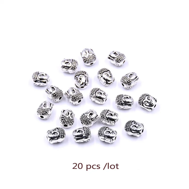 

HYHONEY 20Pcs/Lot Buddha head alloy DIY for Bracelet Handmade Jewelry making Accessories Wholesale
