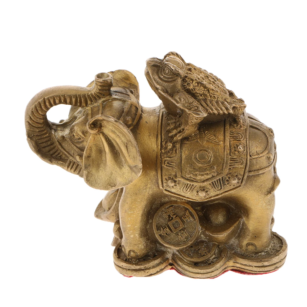 Feng Shui Lucky Fortune Wealth Frog Toad монета со слоном для домашнего офиса крепления денег в