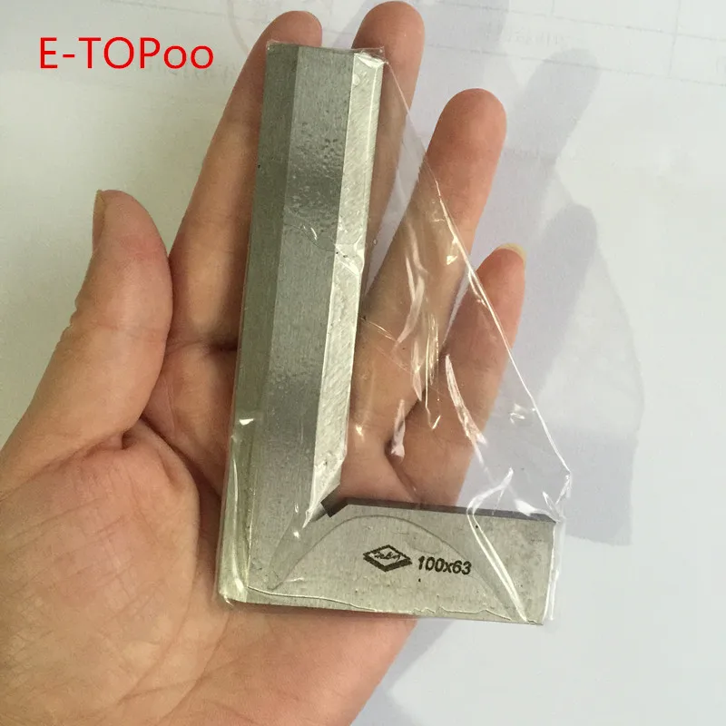 Металлическая линейка серебристого цвета 100x63 мм|ruler square|ruler steelruler metal |
