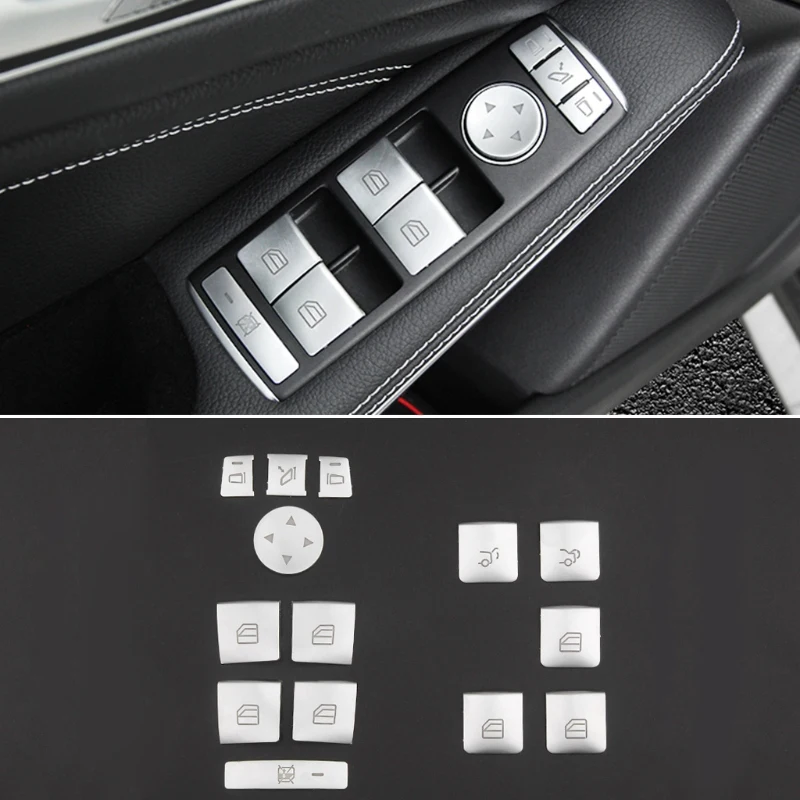 Car Window Glass Lift Button Sticker For Mercedes Benz B C E Gla Cla Glk Gl Ml Gle Class | Автомобили и мотоциклы