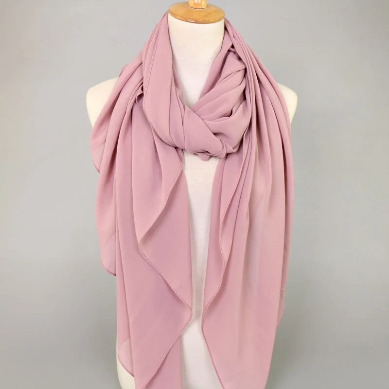 H1183a latest plain big size bubble chiffon muslim square scarf head wrap can choose colors free shipping |