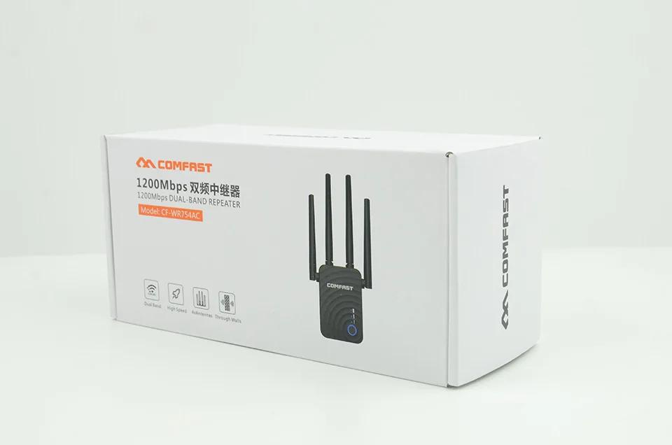 1200 Мбит/с, 2,4G, 5 ГГц, двухдиапазонный беспроводной маршрутизатор, WiFi repetidor, расширитель дальности действия, Wi-Fi ретранслятор с 802.11ac, 4 Внешние антенны