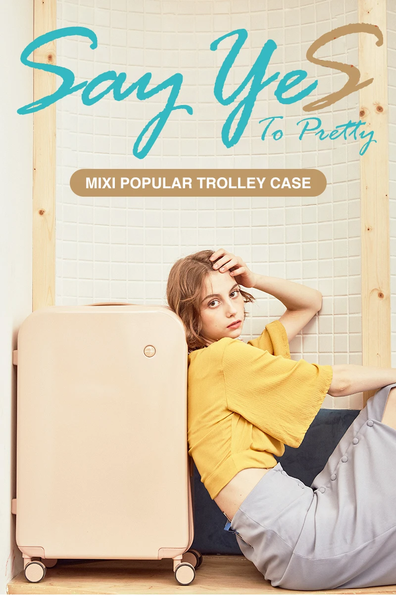 Mixi PC Men Women Luggage Suitcase Travel Trolley Case Mute Spinner Wheels Rolling Luggage Case TSA Lock Carry Ons M9236