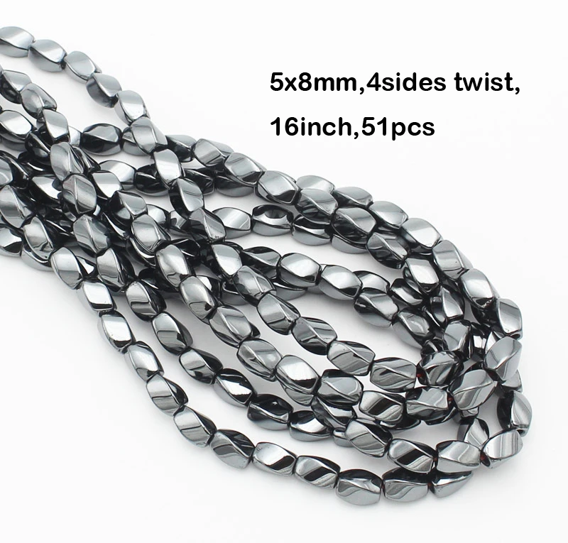 Бусины Из Натурального Гематита 4 16 мм стороны дюймов/98 шт.|beads agate|bead kits for adultsbeaded