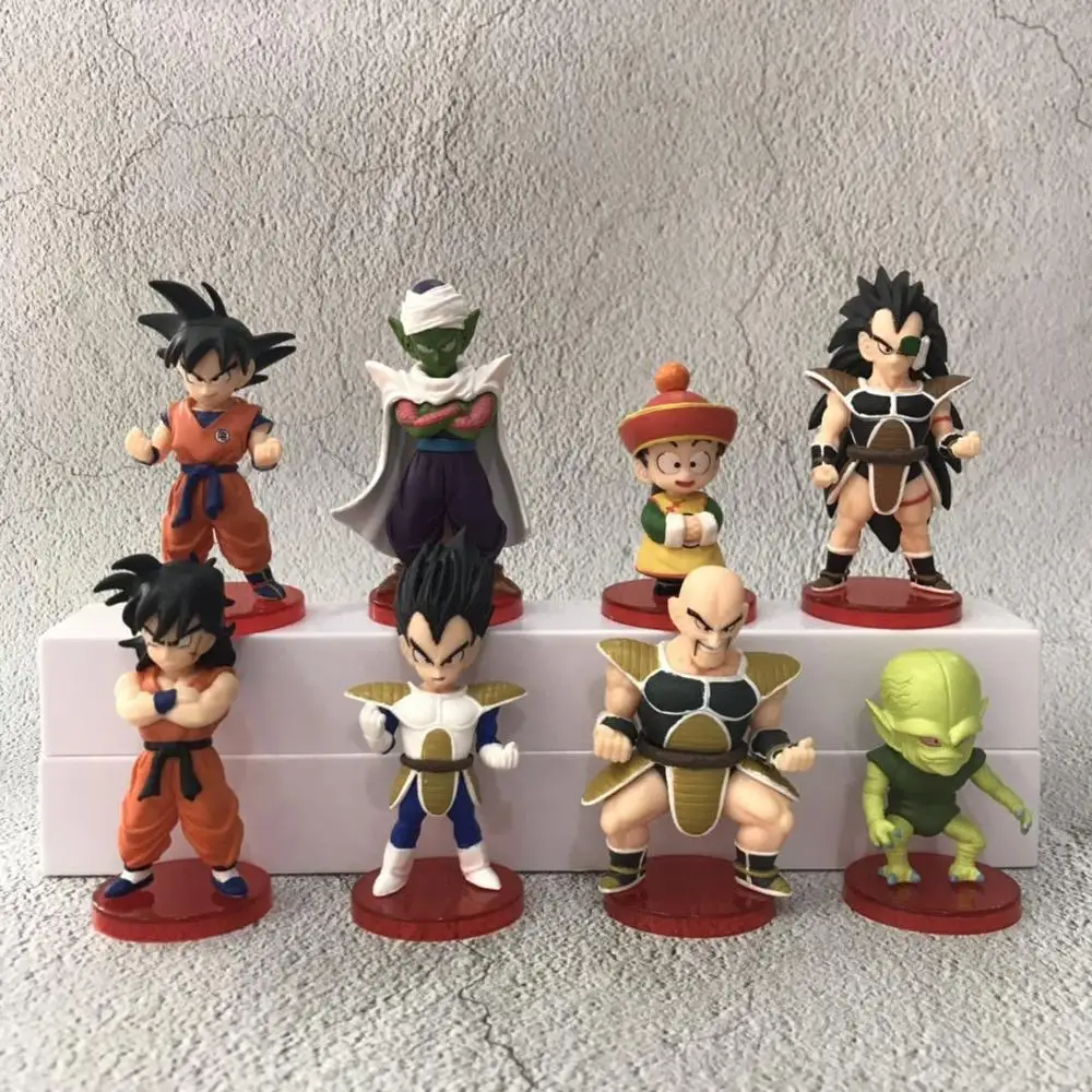 Аниме 6-9 см 8 шт./компл. Dragon Ball Z Piccolo Goku Vegeta Nappa Raditz Супер SaiYan фигурка ПВХ