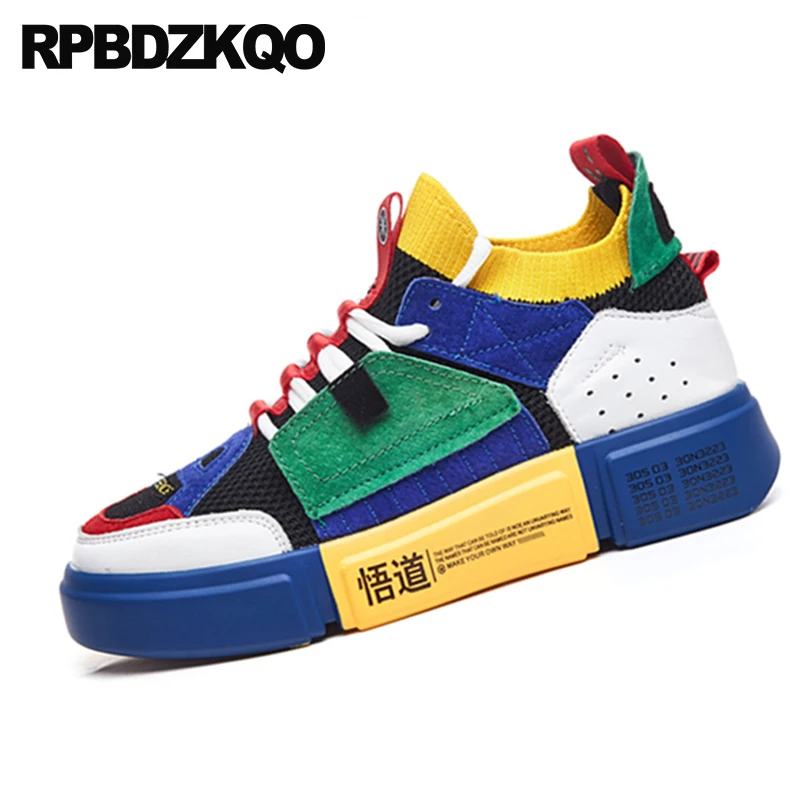 Эластичные криперы на толстой подошве женские кроссовки увеличивающие рост