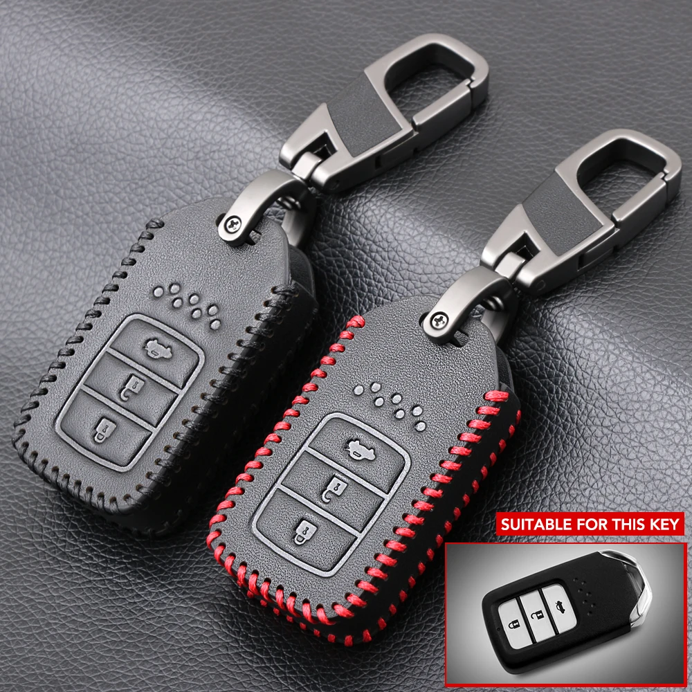 3 кнопки Кожаный Автомобильный Брелок дистанционного управления с ключом