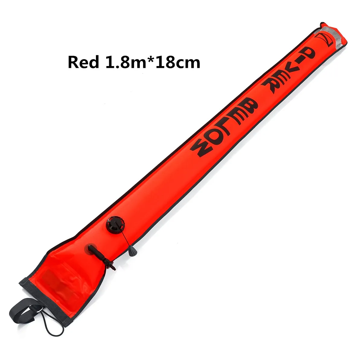 1.8mx18cm red Дайвинг SMB 1 m 1,2 м 1,8 м красочные видимость безопасности надувные Дайвинг SMB поверхности маркер сигнала аксессуары для буев - Цвет: 1.8mx18cm red