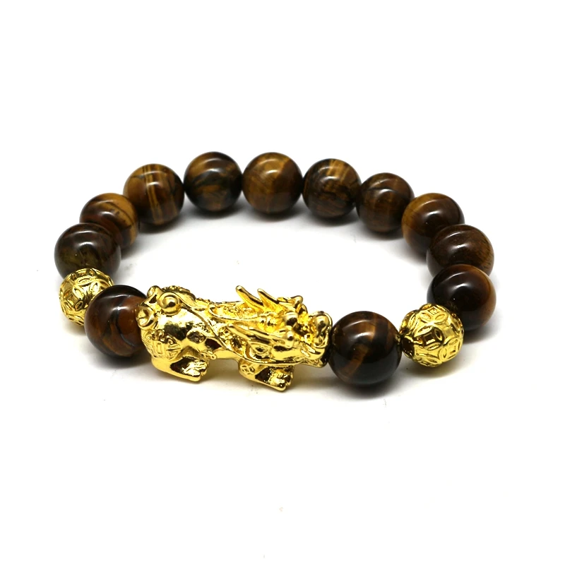 Цена по прейскуранту завода натуральный желтый тигровый глаз браслет 12 мм мяч Pi